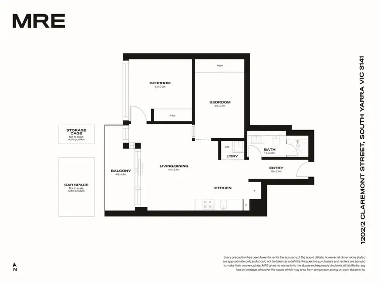 Floorplan of Homely apartment listing, 1202/2 Claremont Street, South Yarra VIC 3141