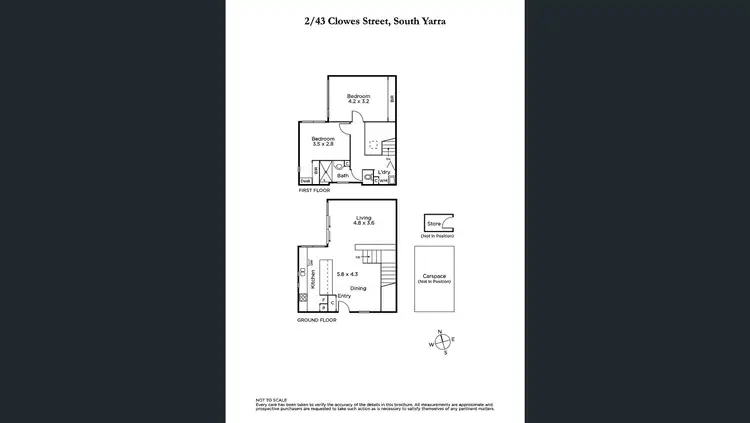 Floorplan of Homely townhouse listing, 2/43-49 Clowes Street, South Yarra VIC 3141