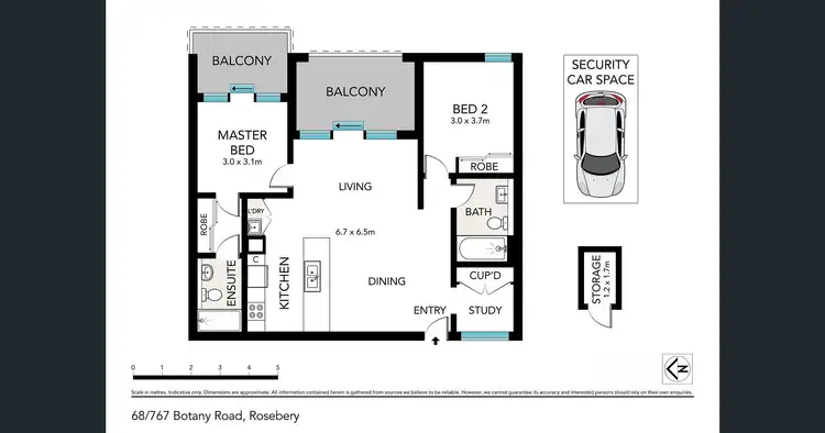 Floorplan of Homely unit listing, 68/767 Botany Road, Rosebery NSW 2018