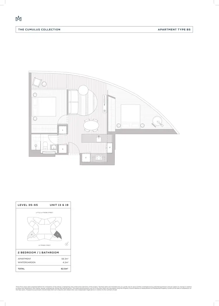 Floorplan of Homely apartment listing, 5213/228 La Trobe Street, Melbourne VIC 3000