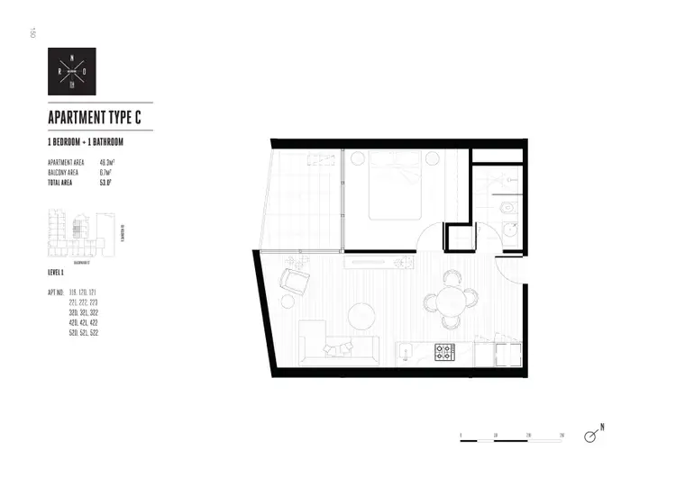 Floorplan of Homely apartment listing, 221/23 Blackwood Street, North Melbourne VIC 3051