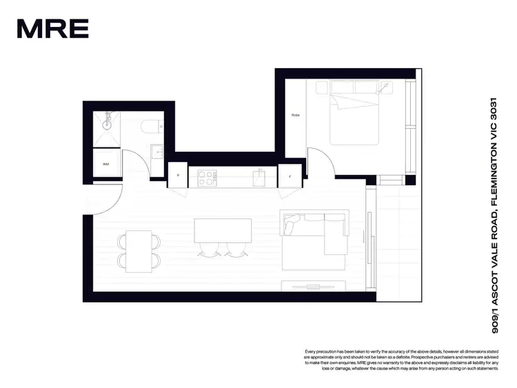 Floorplan of Homely apartment listing, 909/1 Ascot Vale Road, Flemington VIC 3031