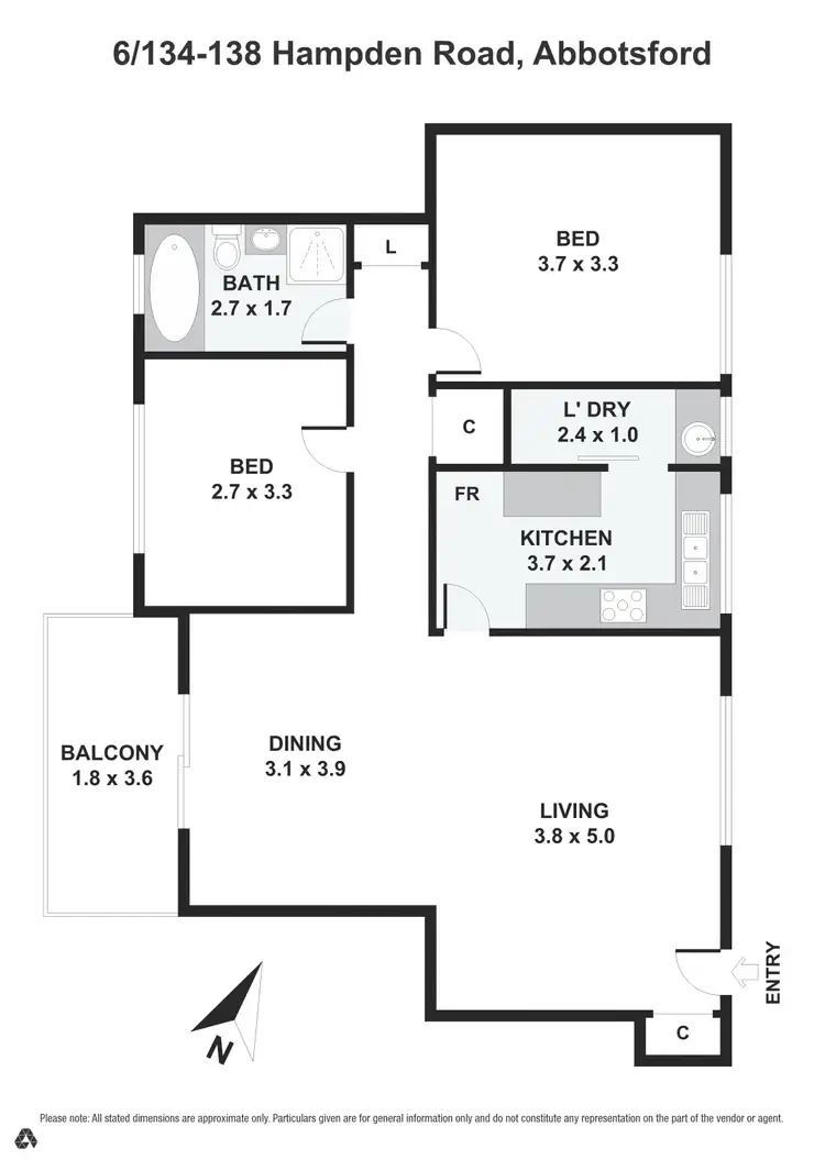 Floorplan of Homely apartment listing, 6/134-138 Hampden Road, Abbotsford NSW 2046