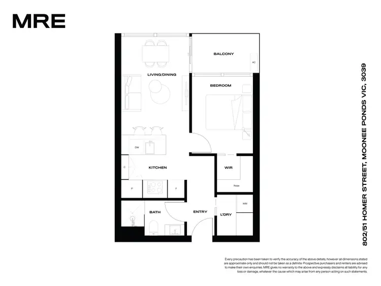 Floorplan of Homely apartment listing, 802/51 Homer Street, Moonee Ponds VIC 3039