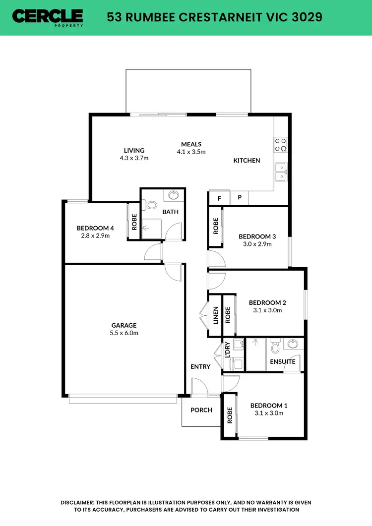 Floorplan of Homely house listing, 53 Rumbee Crescent, Tarneit VIC 3029