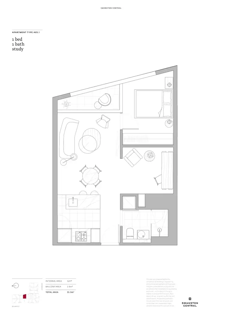 Floorplan of Homely apartment listing, 818/160 Victoria Street, Carlton VIC 3053