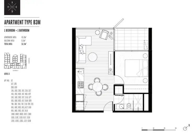 Floorplan of Homely apartment listing, 702/33 Blackwood Street, North Melbourne VIC 3051
