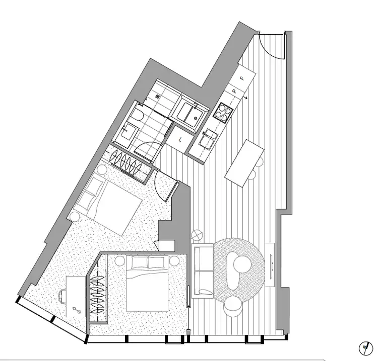 Floorplan of Homely apartment listing, 5610/633 Little Lonsdale Street, Melbourne VIC 3000
