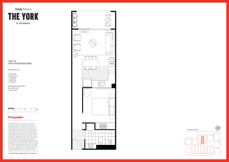 Floorplan of Homely apartment listing, 204/8 Olive York Way, Brunswick West VIC 3055