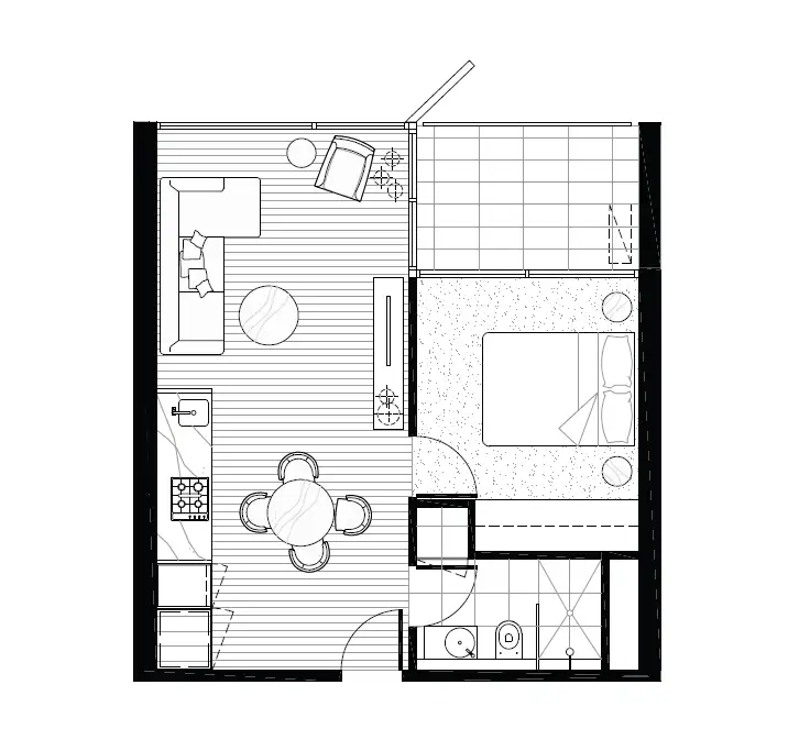 Floorplan of Homely apartment listing, 917/33 Blackwood Street, North Melbourne VIC 3051