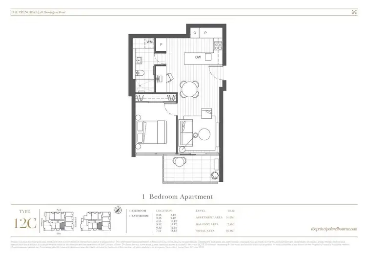 Floorplan of Homely apartment listing, 612/58 Villiers Street, North Melbourne VIC 3051
