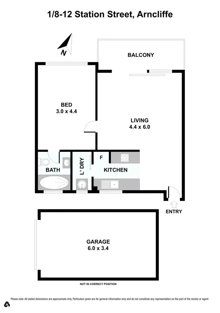 Floorplan of Homely unit listing, 1/8-12 Station Street, Arncliffe NSW 2205