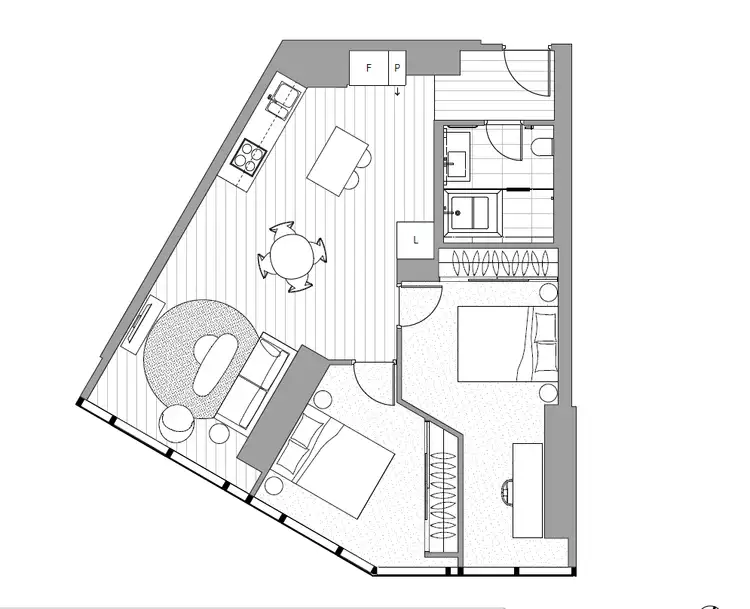 Floorplan of Homely apartment listing, 2101/648 Lonsdale Street, Melbourne VIC 3000