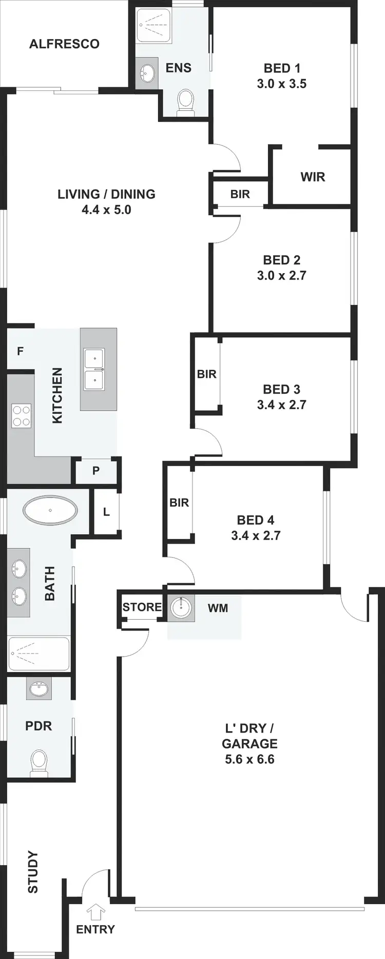 Floorplan of Homely house listing, 34 Flint Place, White Rock QLD 4306