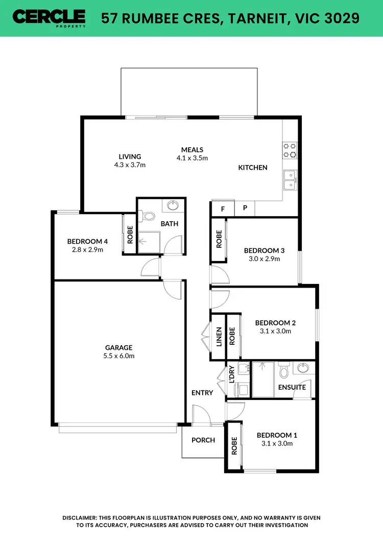 Floorplan of Homely house listing, 57 Rumbee Crescent, Tarneit VIC 3029