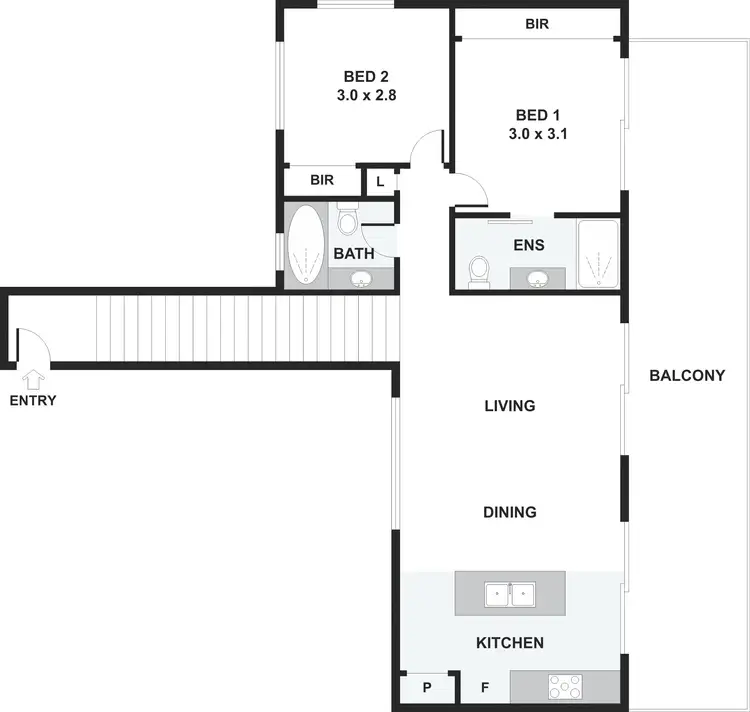 Floorplan of Homely apartment listing, 11/232 Boundary Street, West End QLD 4101
