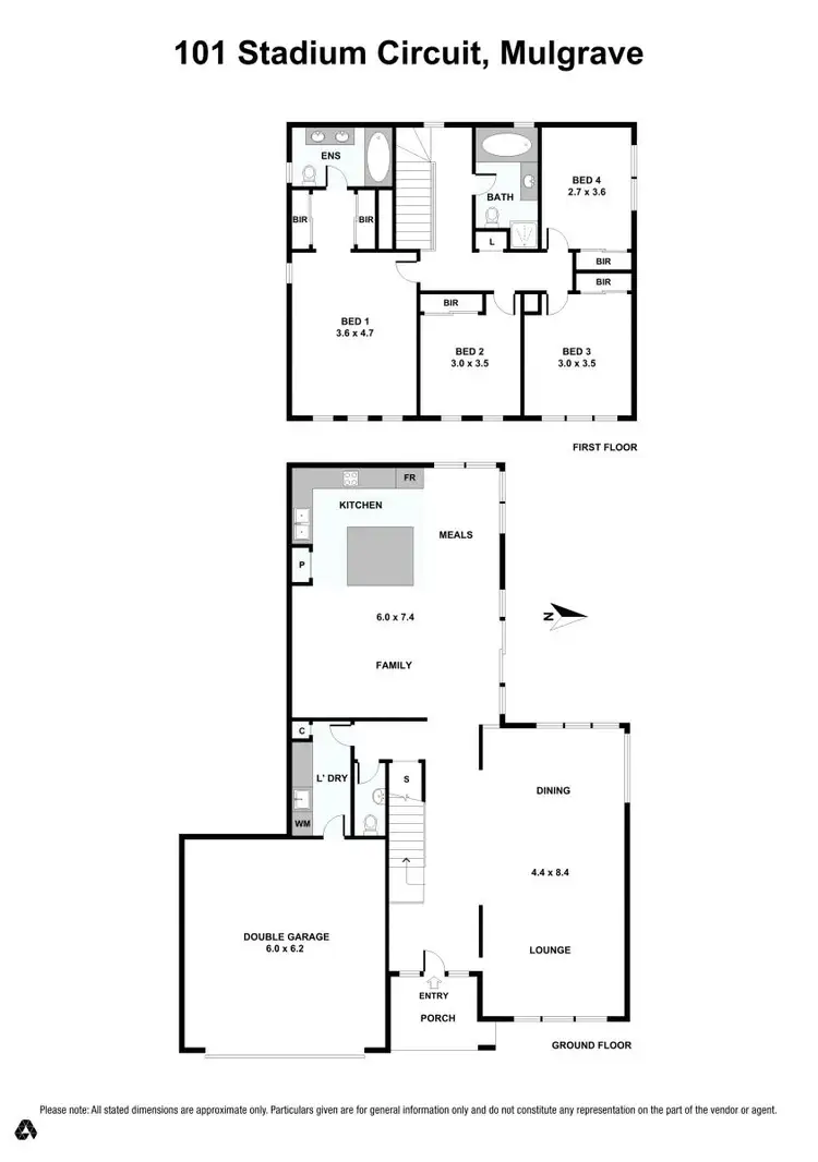 Floorplan of Homely house listing, 101 Stadium Circuit, Mulgrave VIC 3170