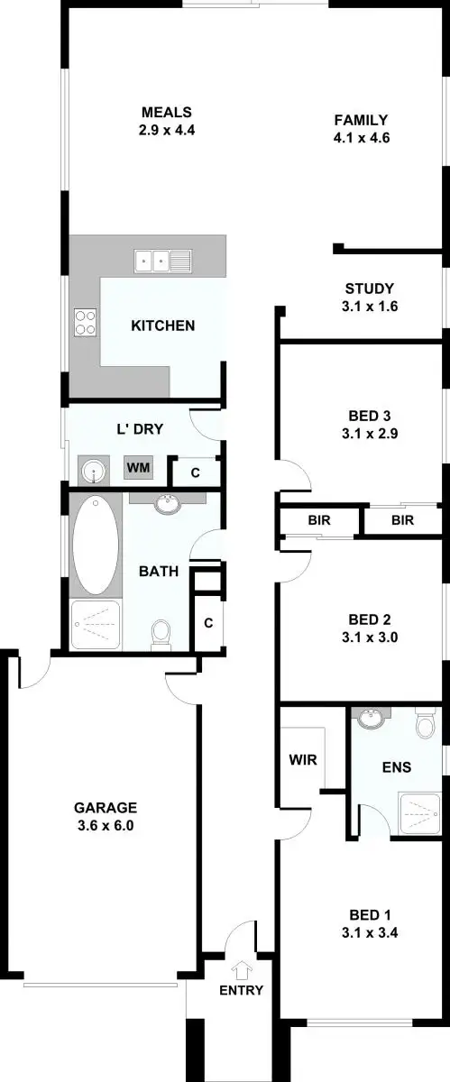 Floorplan of Homely house listing, 9 Wells Street, Pakenham VIC 3810
