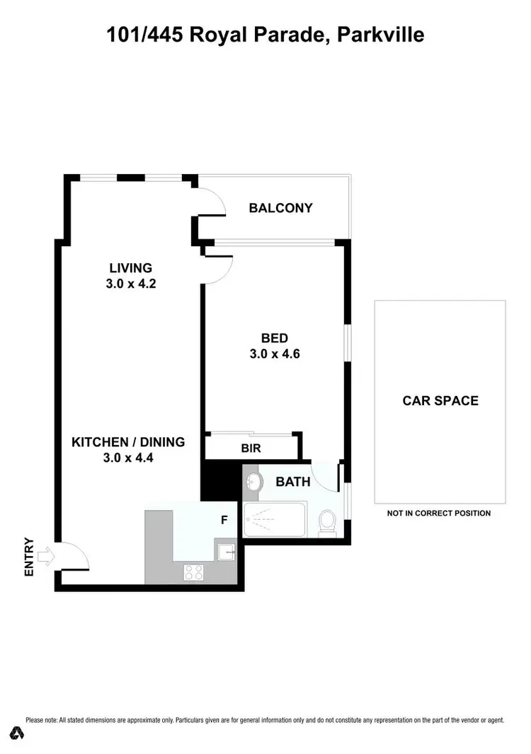 Floorplan of Homely apartment listing, 101/445 Royal Parade, Parkville VIC 3052