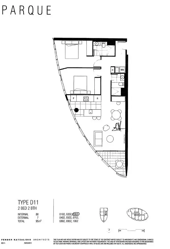 Floorplan of Homely apartment listing, 302/555 St Kilda Road, Melbourne VIC 3004