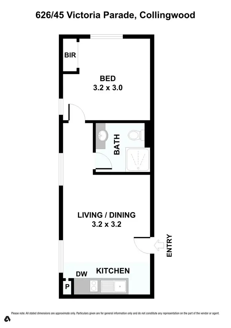 Floorplan of Homely apartment listing, 626/45 Victoria Parade, Collingwood VIC 3066