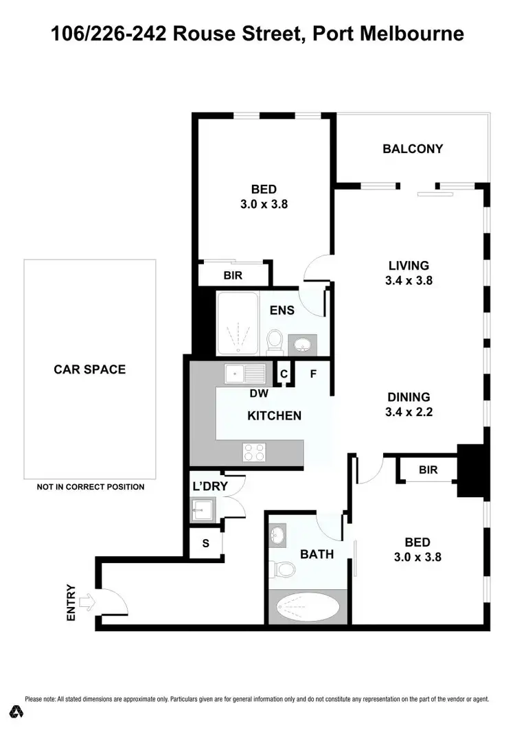 Floorplan of Homely apartment listing, 106/232-242 Rouse Street, Port Melbourne VIC 3207