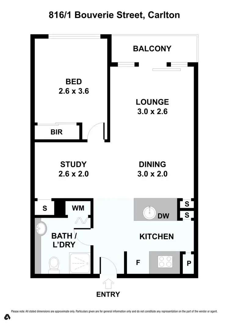 Floorplan of Homely apartment listing, 816/1 Bouverie Street, Carlton VIC 3053