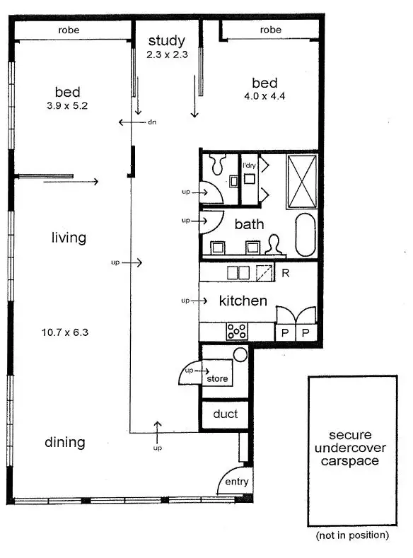Floorplan of Homely apartment listing, 2/16-18 Bennetts Lane, Melbourne VIC 3000