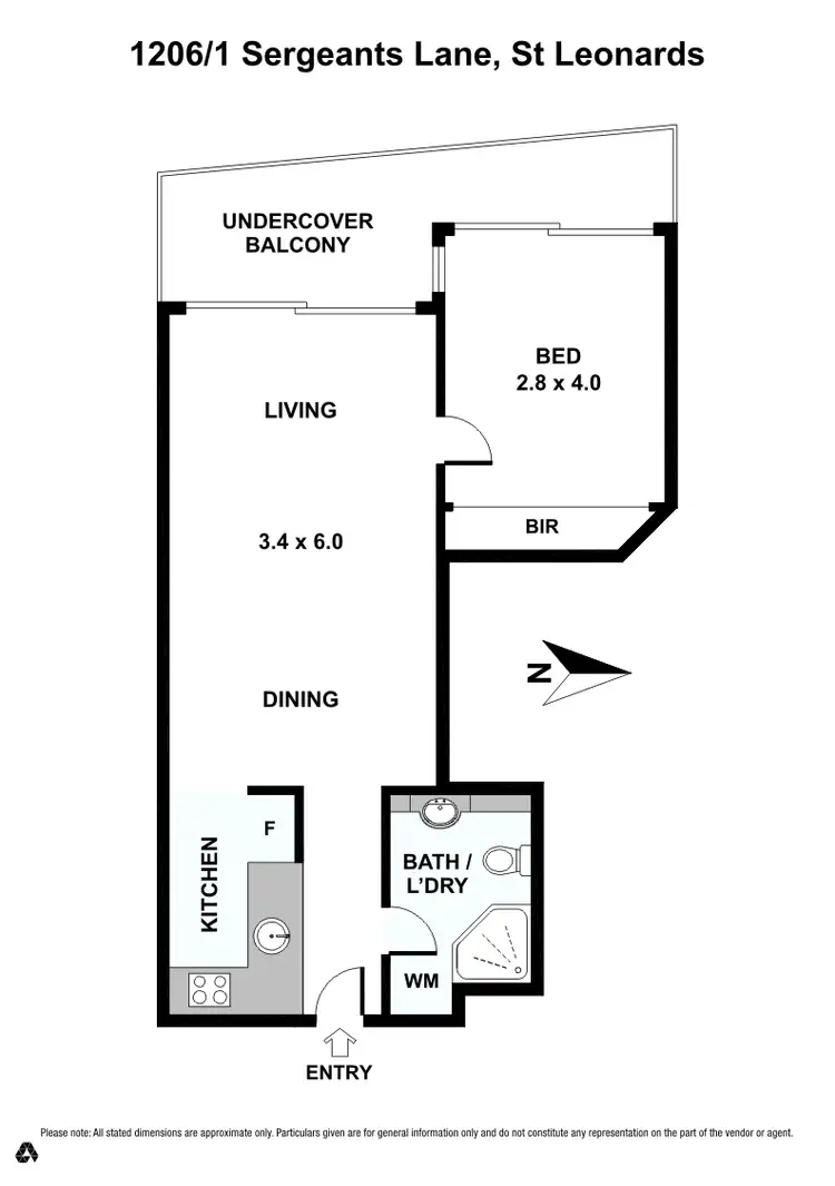 Floorplan of Homely apartment listing, 1206/1 Sergeants Lane, St Leonards NSW 2065