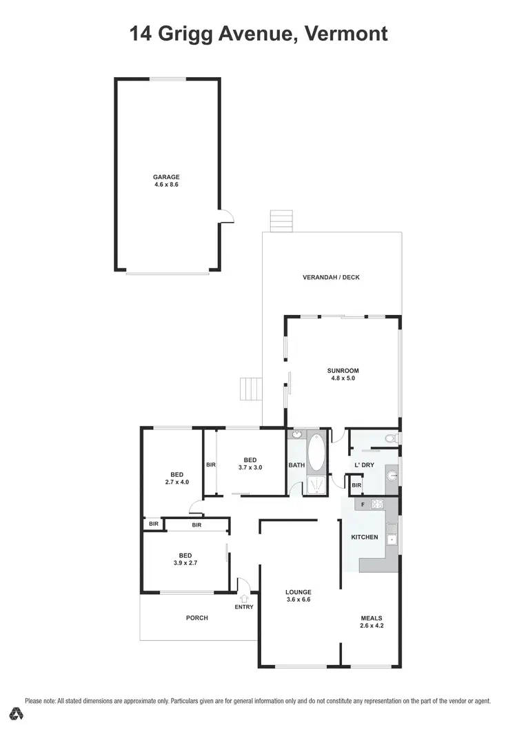 Floorplan of Homely house listing, 14 Grigg Avenue, Vermont VIC 3133