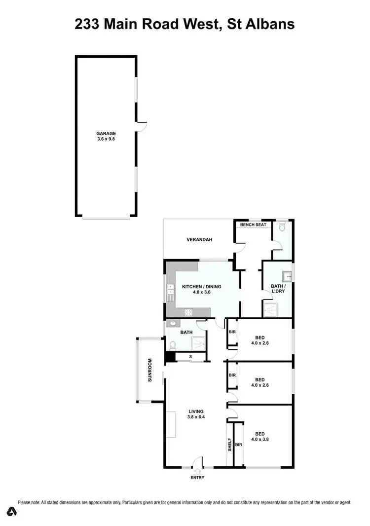 Floorplan of Homely house listing, 233 Main Road West, St Albans VIC 3021