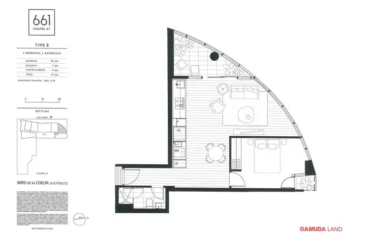 Floorplan of Homely apartment listing, 2102/661 Chapel Street, South Yarra VIC 3141