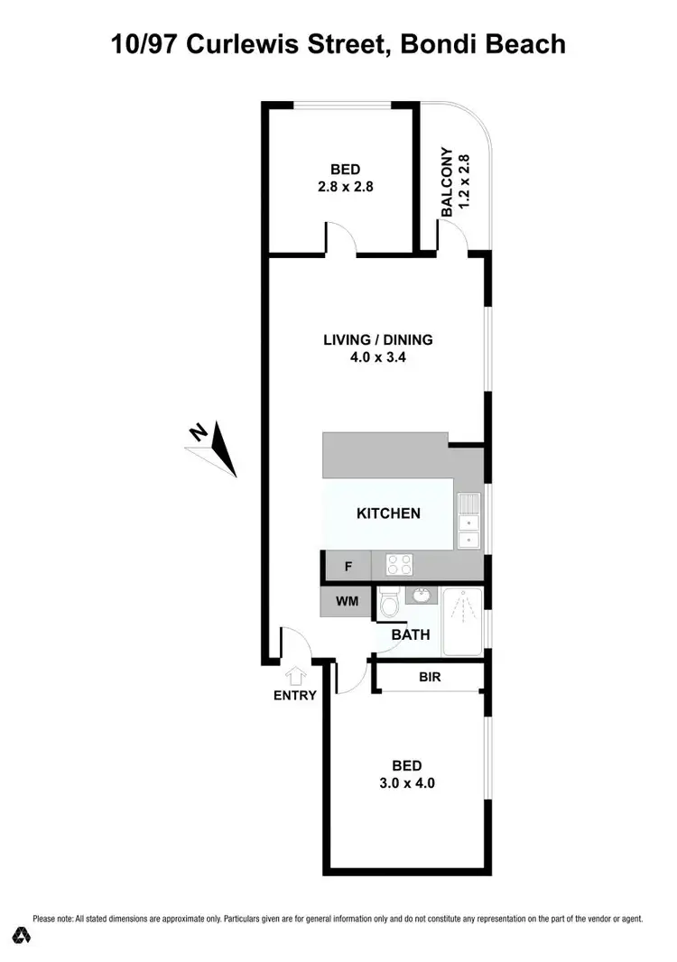 Floorplan of Homely apartment listing, 10/97 Curlewis Street, Bondi Beach NSW 2026