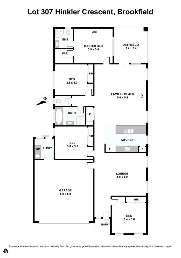 Floorplan of Homely house listing, 13 Hinkler Crescent, Brookfield VIC 3338