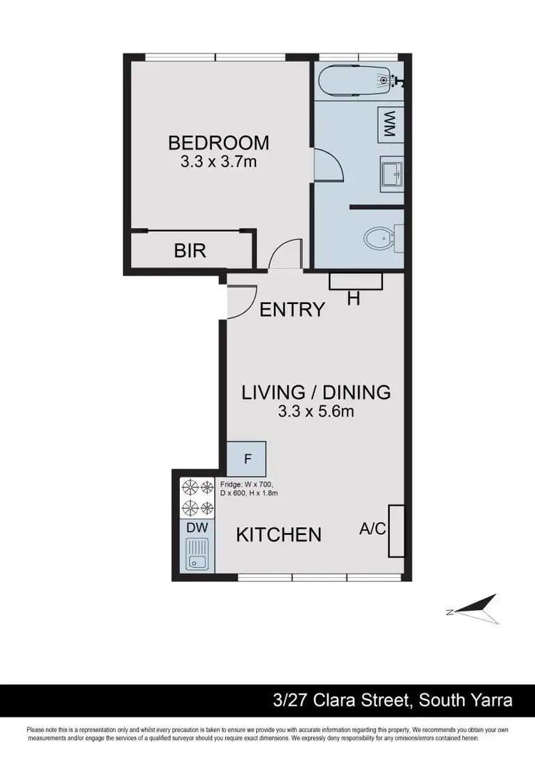 Floorplan of Homely apartment listing, 7/27 Clara Street, South Yarra VIC 3141