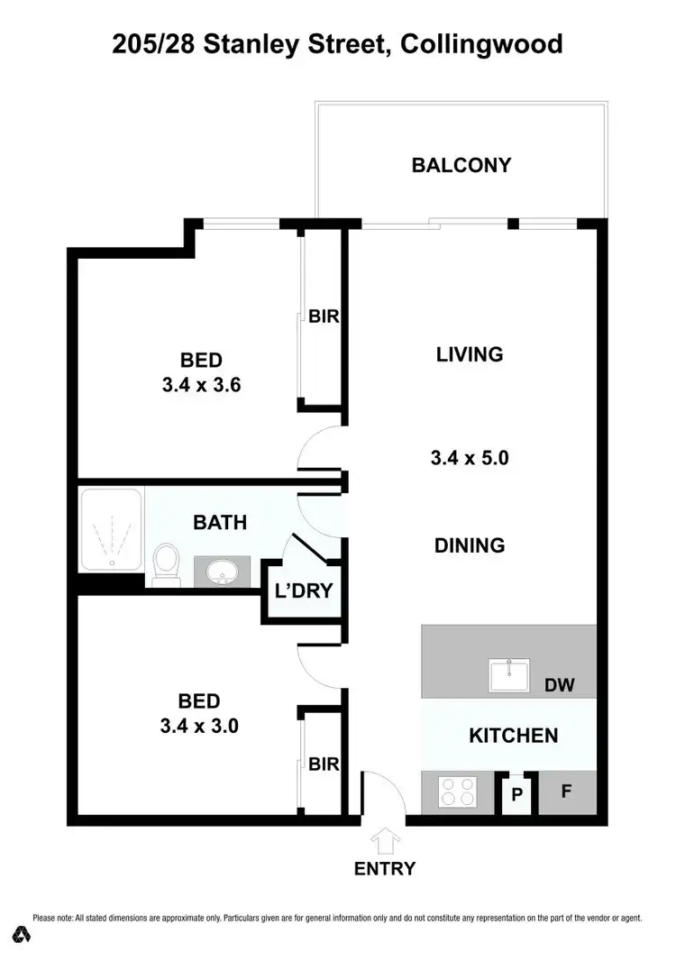 Floorplan of Homely unit listing, 205/28 Stanley Street, Collingwood VIC 3066