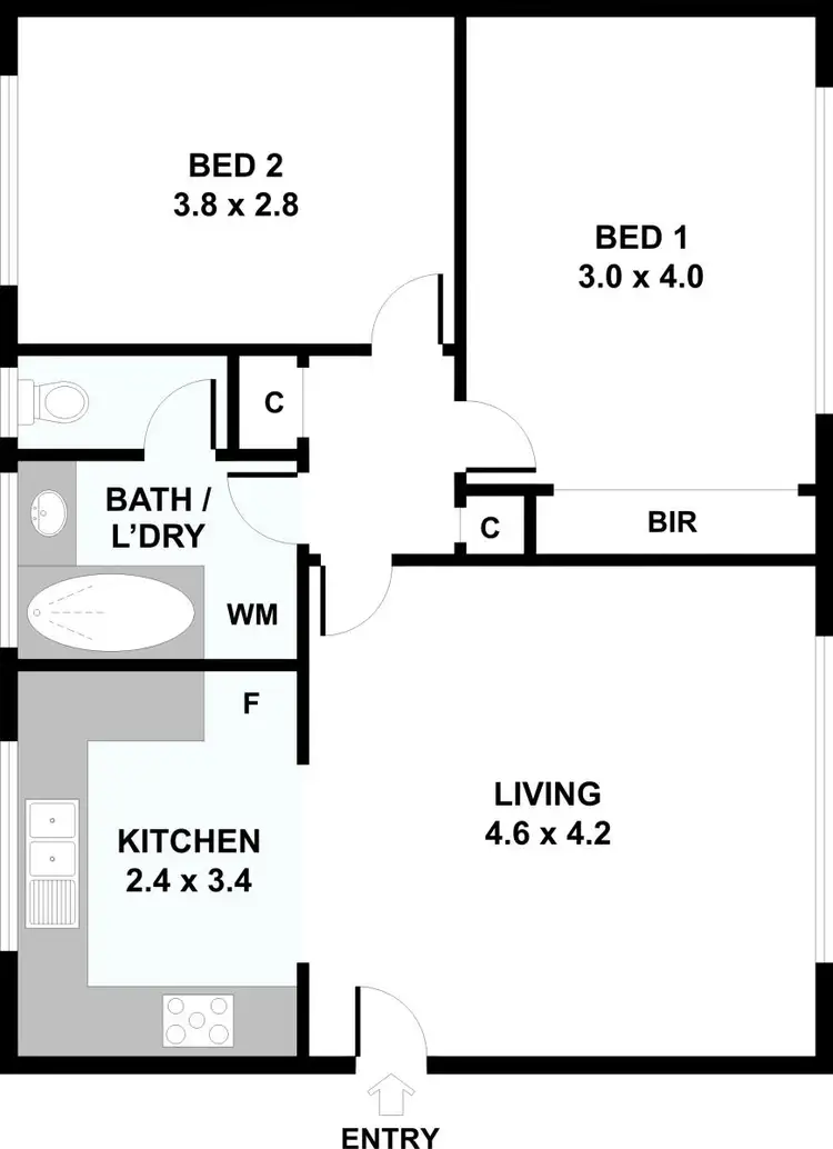 Floorplan of Homely apartment listing, 09/34 Auburn Rd, Hawthorn VIC 3122