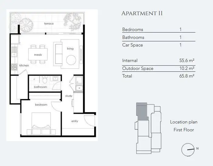 Floorplan of Homely apartment listing, 11/50 Grange Road, Alphington VIC 3078