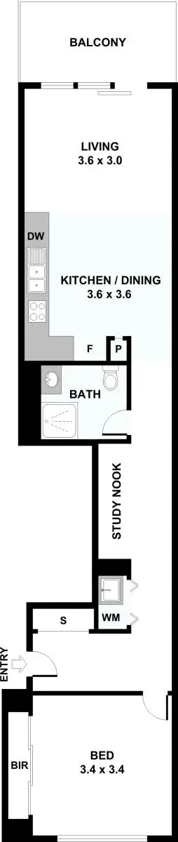 Floorplan of Homely apartment listing, 203/91-93 Nicholson Street, Brunswick East VIC 3057