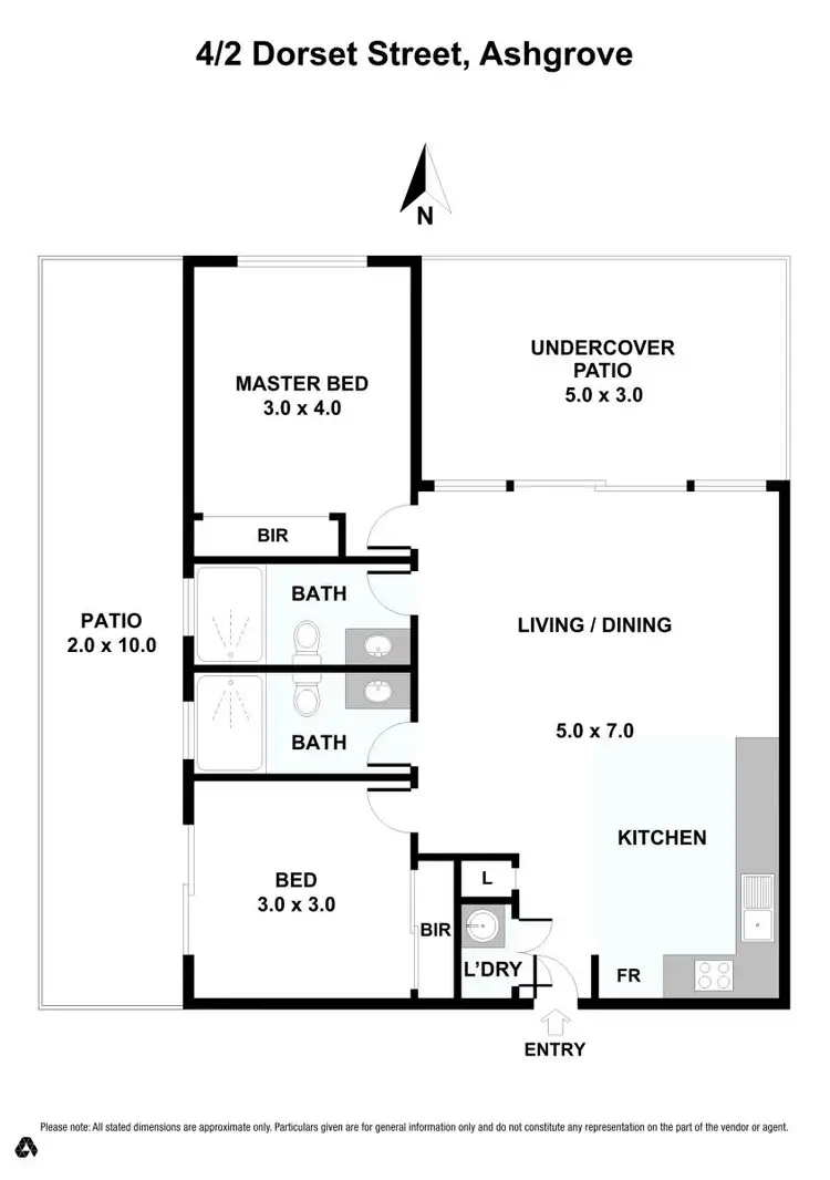 Floorplan of Homely unit listing, 4/2 Dorset Street, Ashgrove QLD 4060