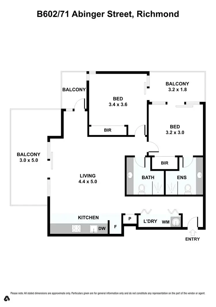 Floorplan of Homely apartment listing, B602/71 Abinger Street, Richmond VIC 3121