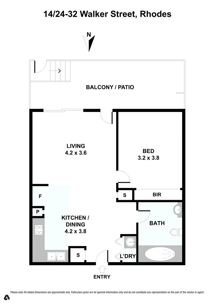 Floorplan of Homely apartment listing, 14/24-32 Walker Street, Rhodes NSW 2138