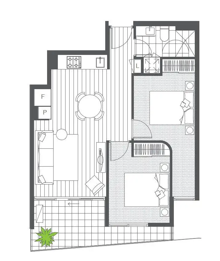Floorplan of Homely unit listing, 907/9 Dryburgh Street, West Melbourne VIC 3003