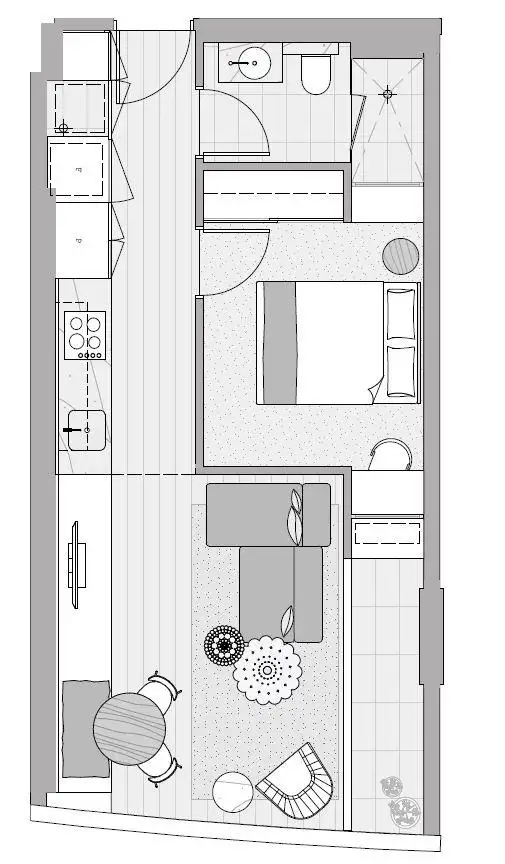 Floorplan of Homely apartment listing, 2002/9-23 Mackenzie Street, Melbourne VIC 3000