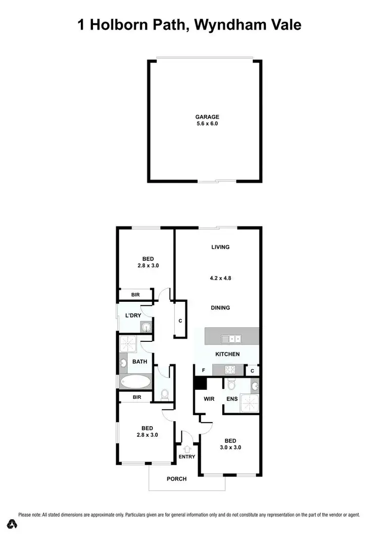 Floorplan of Homely house listing, 1 Holborn Path, Wyndham Vale VIC 3024