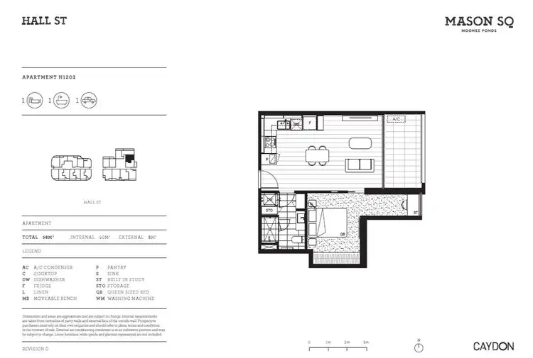 Floorplan of Homely apartment listing, 1203/40 Hall Street, Moonee Ponds VIC 3039