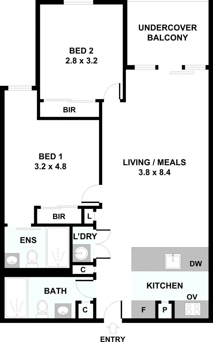 Floorplan of Homely apartment listing, 407/1 Olive York Way, Brunswick West VIC 3055