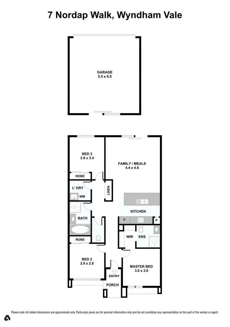 Floorplan of Homely house listing, 7 Nordap Walk, Wyndham Vale VIC 3024