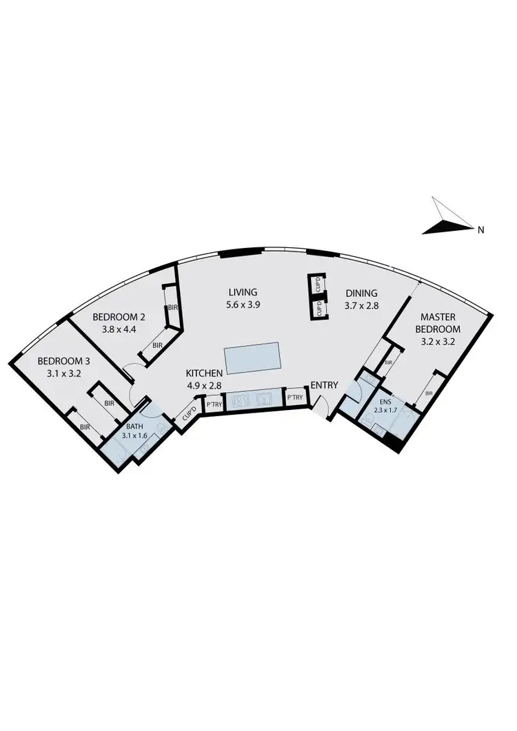 Floorplan of Homely apartment listing, 1106/605 St Kilda Road, Melbourne VIC 3004
