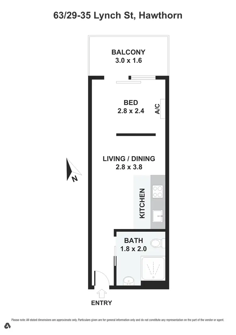 Floorplan of Homely apartment listing, 63/29-35 Lynch Street, Hawthorn VIC 3122